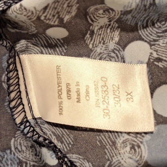 E womens Woman Within button front short sleeve plus size top 3X - Picture 4 of 4